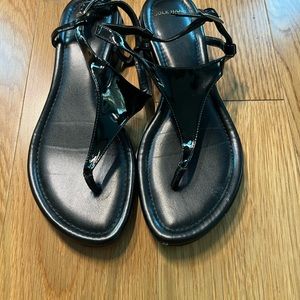 7B Black cole haan black Nike air triangle t strap sandal- used